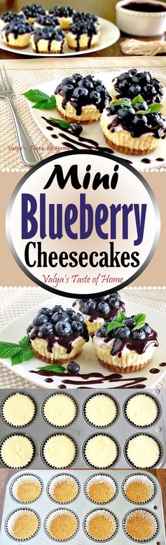 Mini Blueberry Cheesecakes