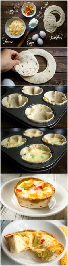 Mini Egg and Cheese Tortilla Cups