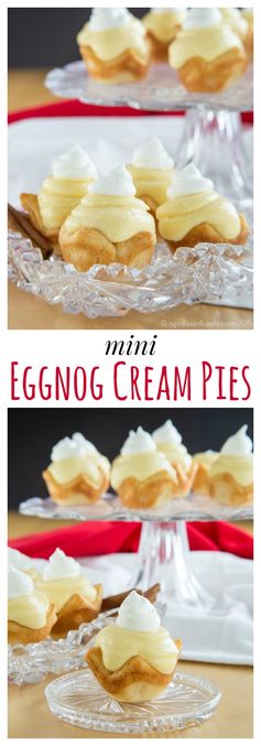 Mini Eggnog Cream Pies