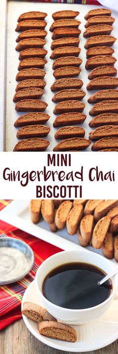 Mini Gingerbread Chai Biscotti