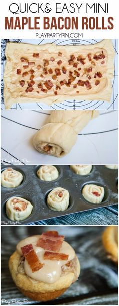 Mini Maple Bacon Rolls