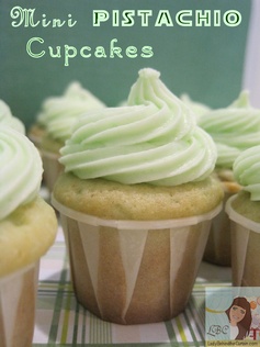 Mini Pistachio Cupcakes