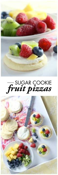 Mini Sugar Cookie Fruit Pizzas