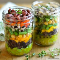 Minimal Monday: Layered 7-Bean Salad in a Jar