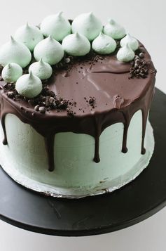 Mint Chocolate Chip Cookie Crunch Cake