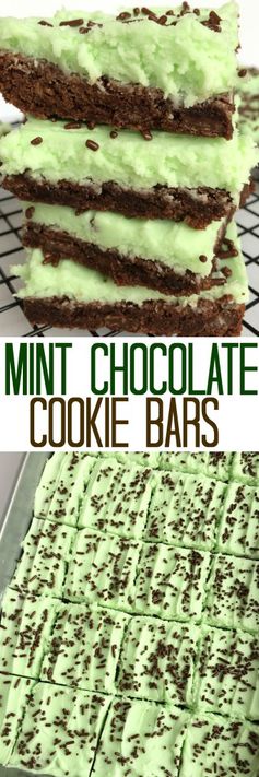 Mint Chocolate Cookie Bars