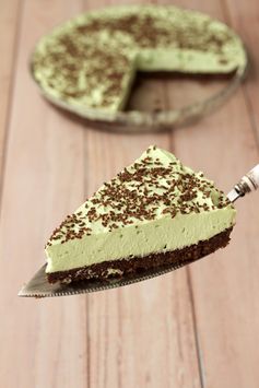 Mint Cream Brownie Pie