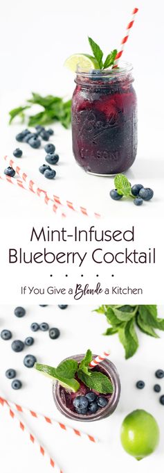 Mint-Infused Blueberry Cocktail