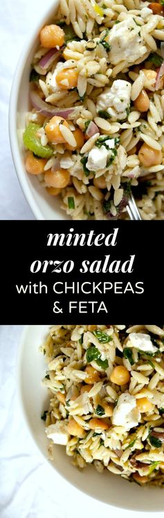 Minted Orzo Salad with Chickpeas and Feta