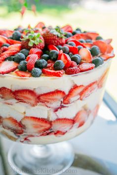 Mixed Berry and Angel Food Trifle