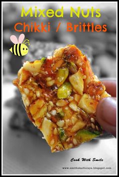 Mixed nuts or dry fruit chikki