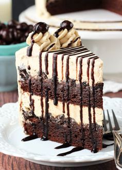 Mocha Brownie Ice Cream Cake