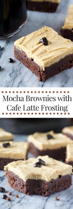 Mocha Brownies with Cafe Latte Frosting