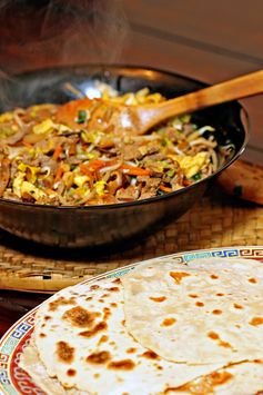 Moo Shu Pork with Homemade Pancakes