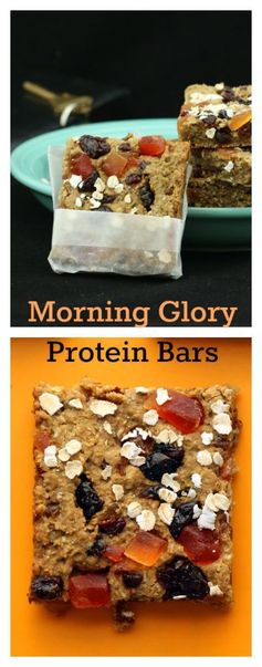 Morning Glory Protein Bars (Gluten-Free, Vegan/Plant-Based, No Sugar Added