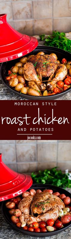 Moroccan Style Roast Chicken and Potatoes