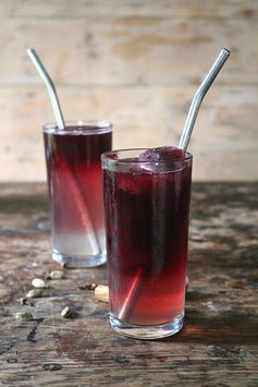 Mulled Gin Cocktail with Mulled Wine Ice Cubes