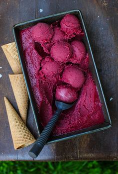 Muscavado Blueberry Plum Sorbet