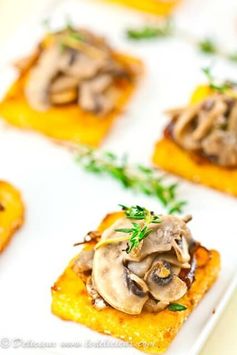 Mushroom & Caramelised Onion Polenta Bites