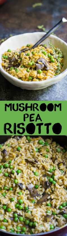 Mushroom and Pea Risotto