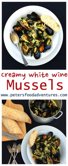 Mussels in a Creamy White Wine Sauce