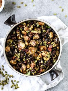 Mustard Roasted Brussels Sprouts with Bacon