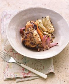 Mustard-Roasted Chicken With Vegetables