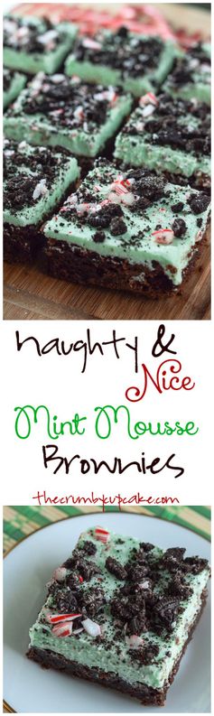 Naughty & Nice Mint Mousse Brownies