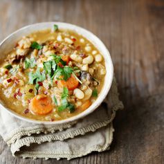Navy Bean & Farro Vegetable Soup
