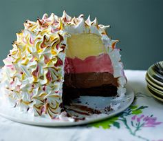 Neopolitan baked Alaska