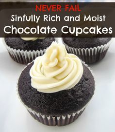 Never Fail Rich and Moist Chocolate Cupcakes