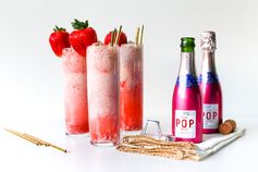 New Year’s Eve Strawberry Champagne Float