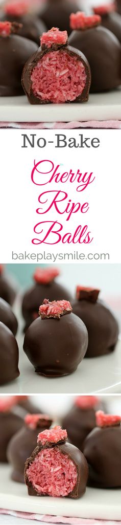 No-Bake Cherry Ripe Balls - Conventional Method