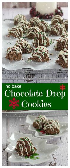 No Bake Chocolate Drop Cookies | with Coconut and Oatmeal