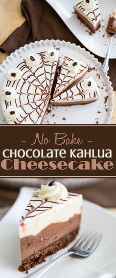 No-Bake Chocolate Kahlua Cheesecake