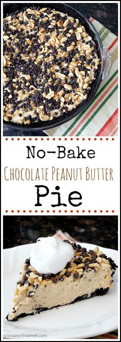 No-Bake Chocolate Peanut Butter Pie