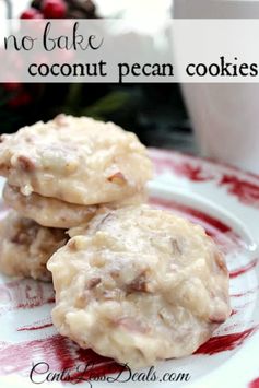 No Bake Coconut Pecan Cookies