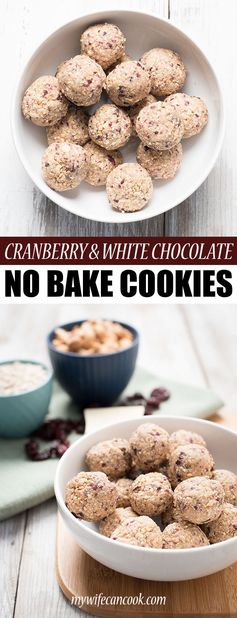 No Bake Cranberry White Chocolate Bites