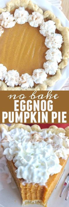 No Bake Eggnog Pumpkin Pie