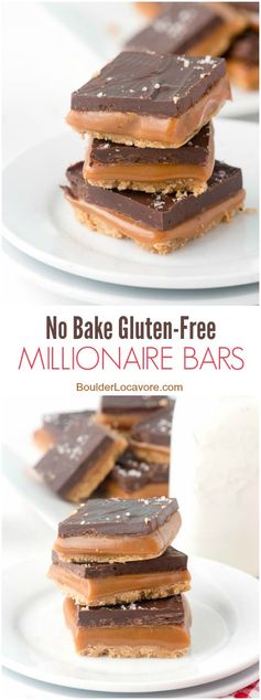 No Bake Gluten-Free Millionaire Bars