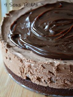 No Bake, Hot Fudge Brownie Cheesecake