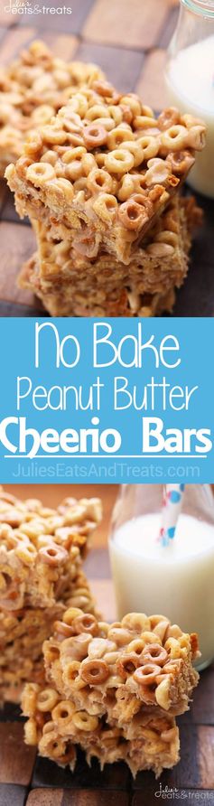 No Bake Peanut Butter Cheerio Bars