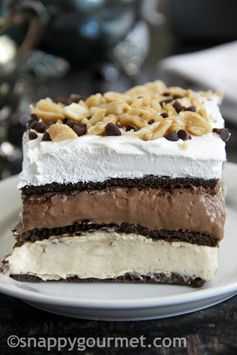 No-Bake Peanut Butter Chocolate Lasagna