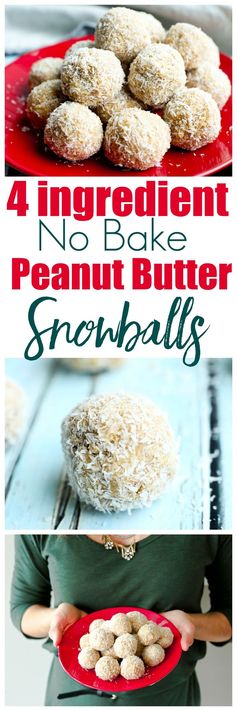 No-Bake Peanut Butter Snowballs