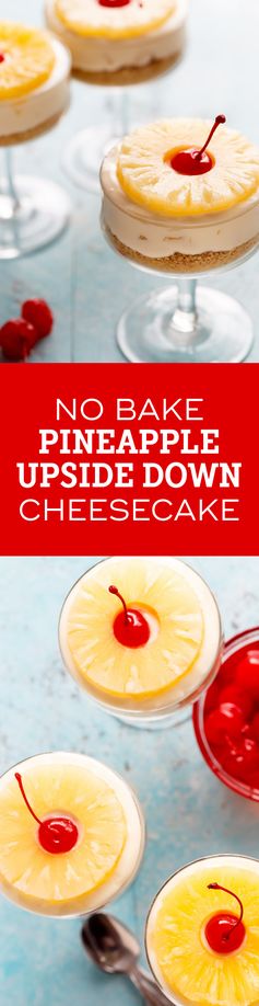 No Bake Pineapple Cheesecakes