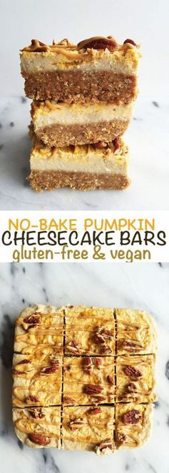 No-Bake Pumpkin Swirl Cheesecake Bars