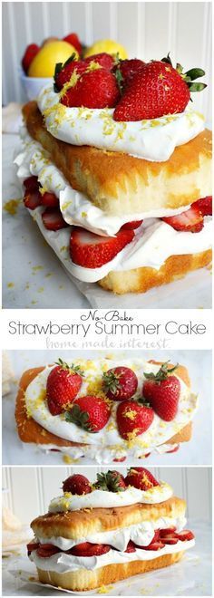 No Bake Strawberry Summer Cake