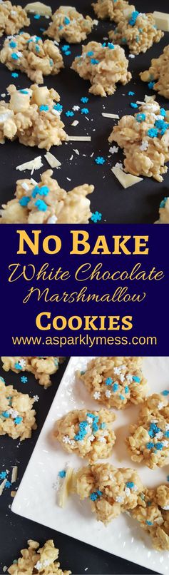 No-Bake White Chocolate Marshmallow Cookies