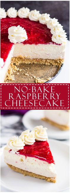 No-Bake White Chocolate Raspberry Cheesecake