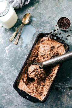 No Churn Brownie Batter Ice Cream